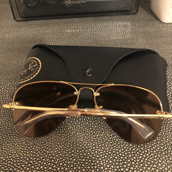 Ray-Ban High Street Mirrored Rimless Aviators - Picture 6 of 7